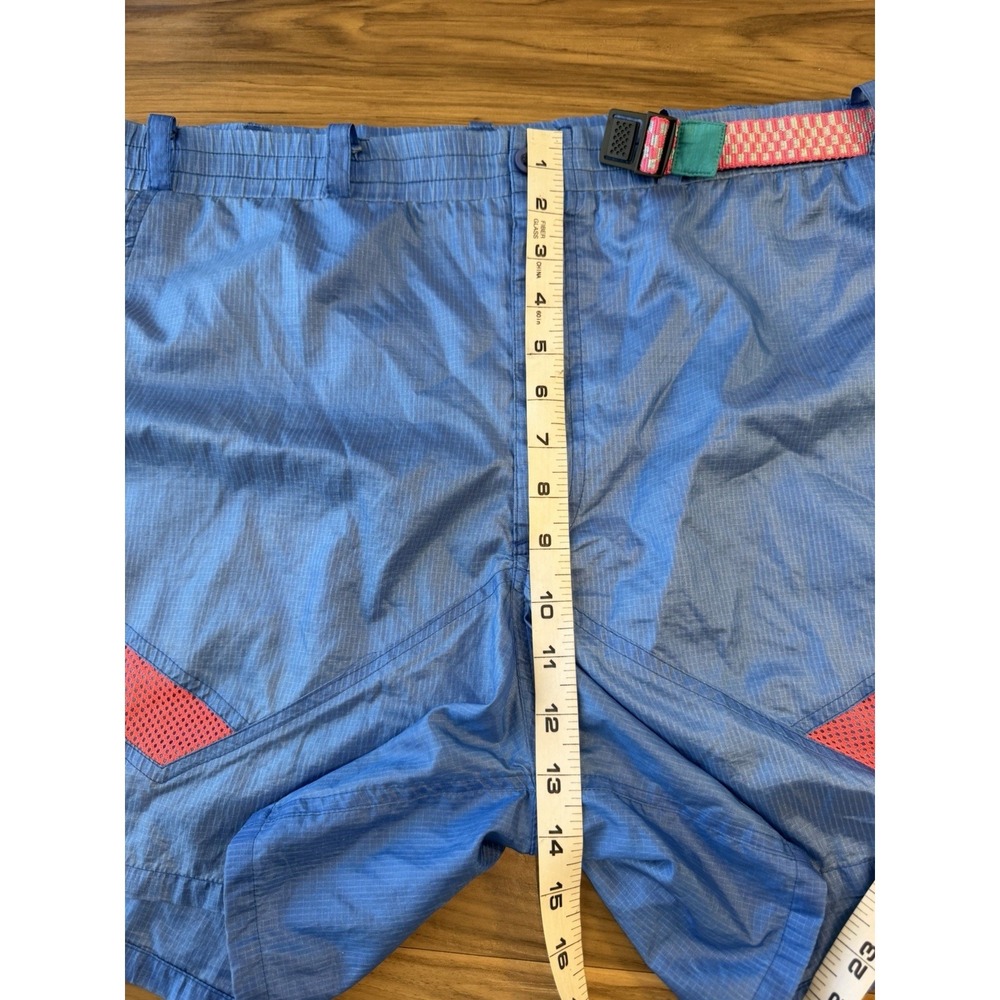 Vtg‎ Columbia Sportswear Mens XL Nylon Hiking Shorts Blue Pink Belt Gorpcore 90s - Picture 8 of 12